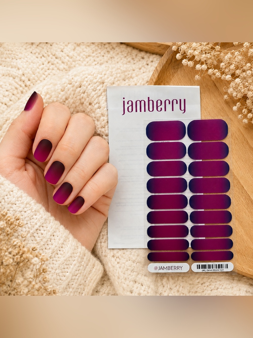 Jamberry Nail Wraps: Garnet Glimmer | Buy Three Get One Free